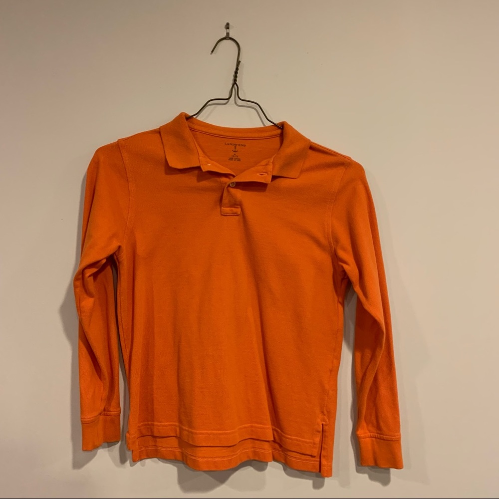 Lands End Long Sleeve Polo 10-12